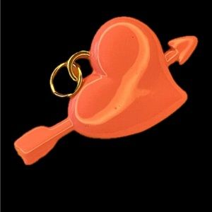 Electroplated candy pink enamel charm